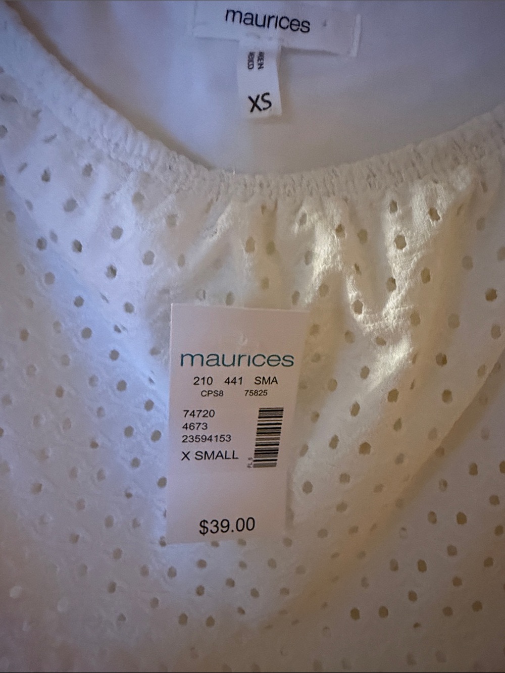 Maurices Off-White One-Shoulder Eyelet Ruffle Dress - Picture 3 of 12